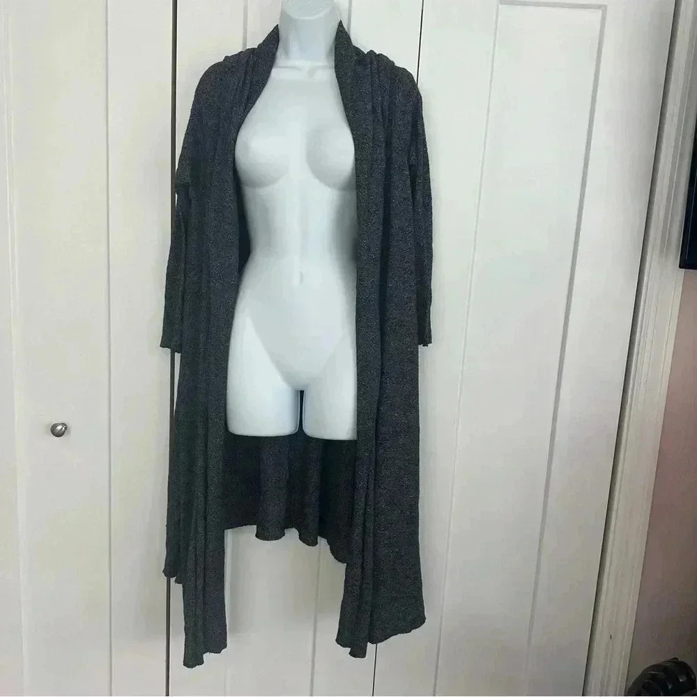 Free People Duster Open Front Hooded Cardigan